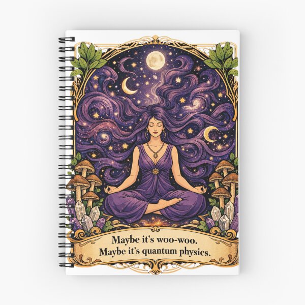 Item preview, Maybe It’s Woo-Woo Maybe It’s Quantum Physics T-Shirt, Spiritual Science Lover Gift, Meditation Woman Cosmic Graphic Tee designed and sold by Maravillio.