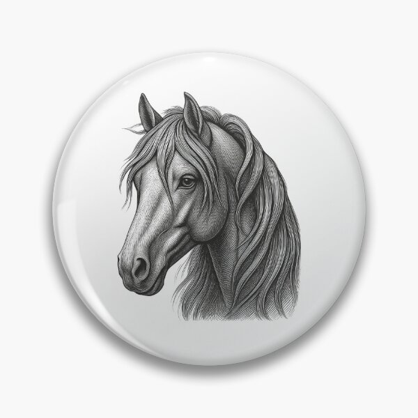 Item preview, Majestic Horse Profile - Detailed Etched Engraving designed and sold by dcohea.