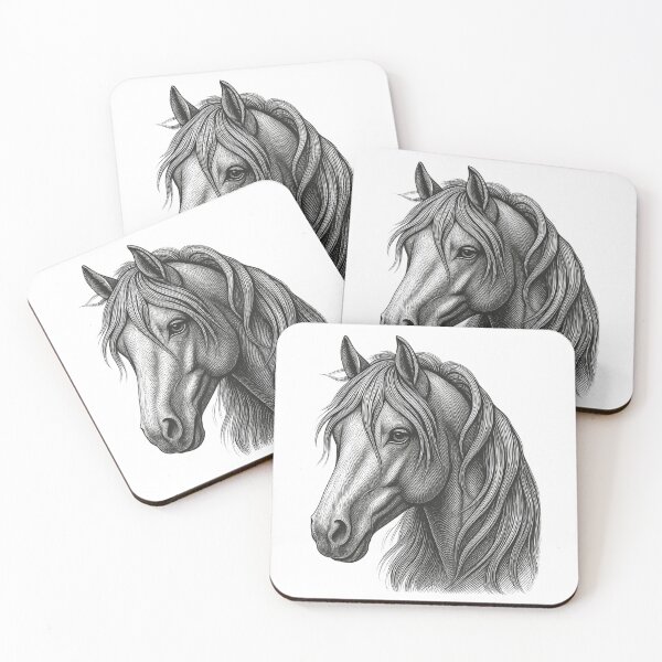 Item preview, Majestic Horse Profile - Detailed Etched Engraving designed and sold by dcohea.