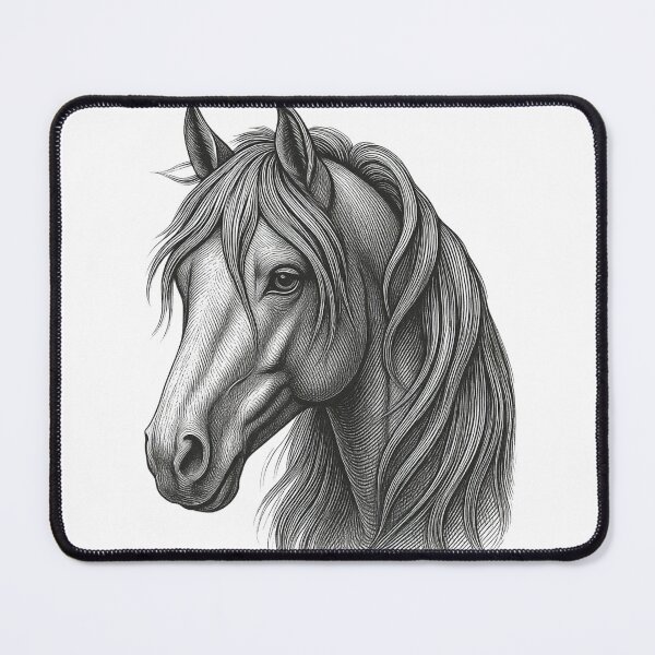 Item preview, Majestic Horse Profile - Detailed Etched Engraving designed and sold by dcohea.