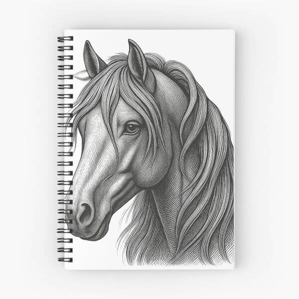 Item preview, Majestic Horse Profile - Detailed Etched Engraving designed and sold by dcohea.