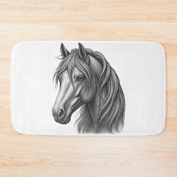 Item preview, Majestic Horse Profile - Detailed Etched Engraving designed and sold by dcohea.