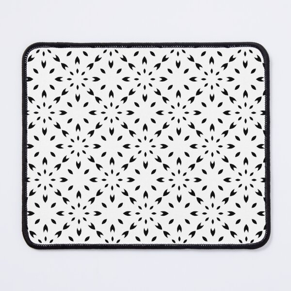 Item preview, Black & white abstract flowers seamless pattern designed and sold by Mint + Midnight.