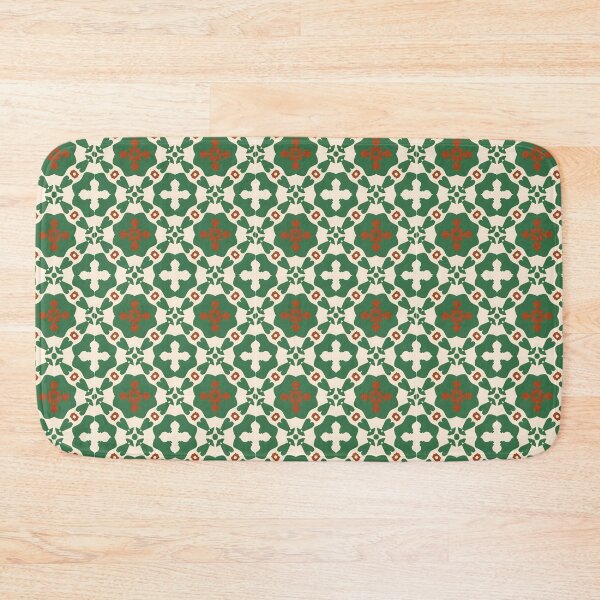Item preview, Aesthetic MATCHA Mosaic Beautiful Pattern pattern with flowers green  designed and sold by Catophile.