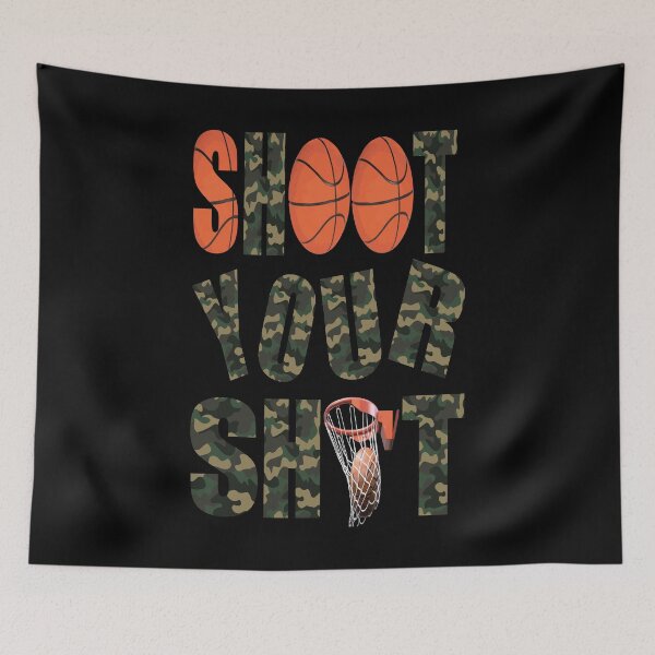 Item preview, SHOOT YOUR SHOT (Basketball-Camouflage) designed and sold by HoopsAndLaces.
