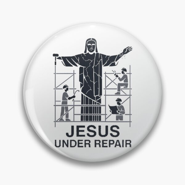 Item preview, Jesus Under Repair Funny Christian Construction Humor White T-Shirt designed and sold by RafenStein.