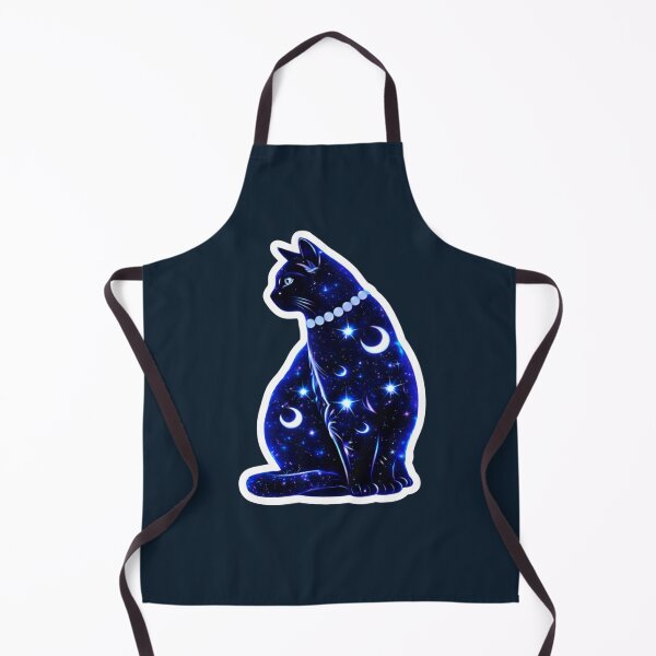 Item preview, Cosmic Black Cat – Galaxy Night Aesthetic Design designed and sold by Serene Whiskers.