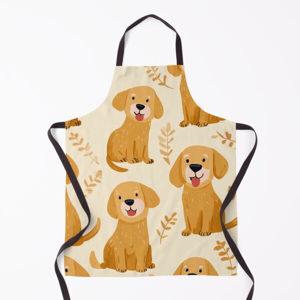 Item preview, Cute Golden Retriever Puppy Dog Seamless Pattern designed and sold by NicolasGlowArt.