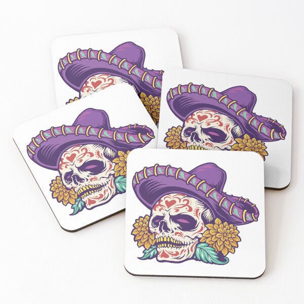 Item preview, Calavera del Día de Muertos con sombrero designed and sold by the-craft-shop.