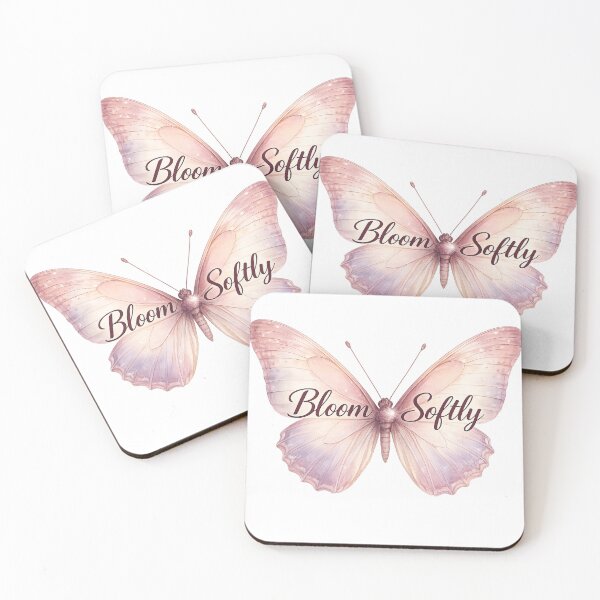 Item preview, Bloom Softly Butterfly Pastel Aesthetic | Soft Feminine Quote Design designed and sold by DreamelleStudio.