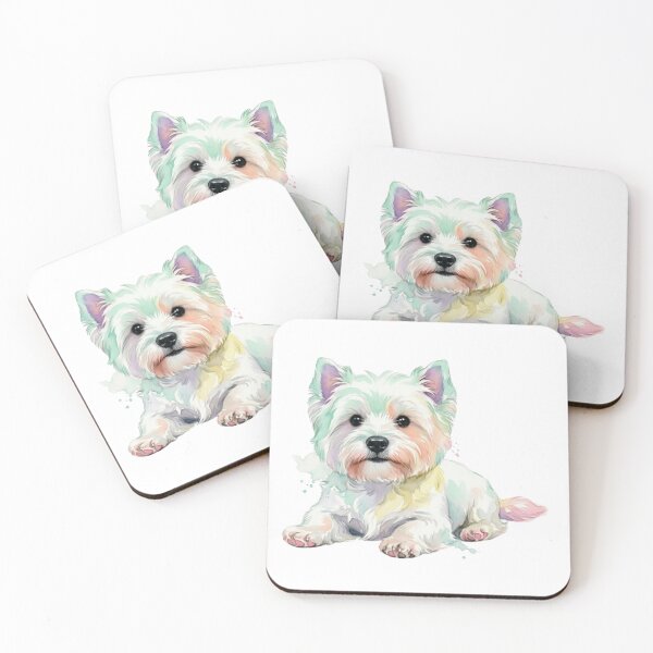 Item preview, West Highland White Terrier Dog Fluffy White Spirited designed and sold by Prints by Mat.