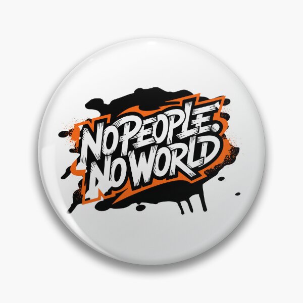 Item preview, No People No World Comic Art Humanistic Statement designed and sold by cabana.space.