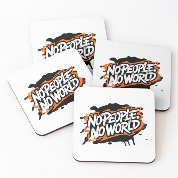 Item preview, No People No World Comic Art Humanistic Statement designed and sold by cabana.space.