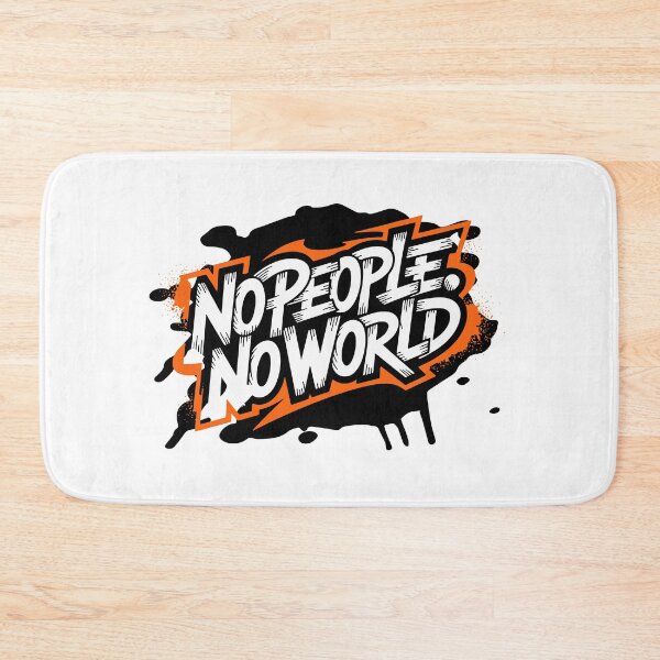 Item preview, No People No World Comic Art Humanistic Statement designed and sold by cabana.space.
