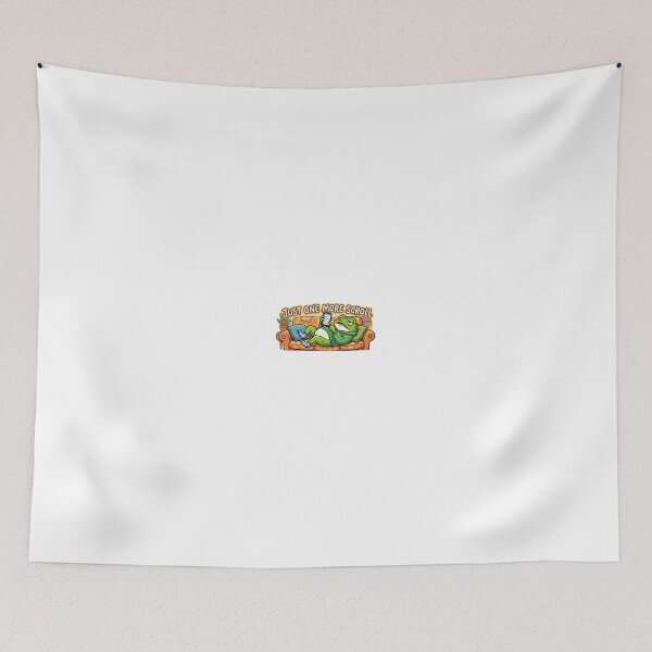 Item preview, Just One More Scroll" - Lazy Couch Frog Sticker designed and sold by Vibe Glue.