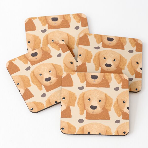 Item preview, Cute Golden Retriever Puppy Dog Pattern designed and sold by NicolasGlowArt.