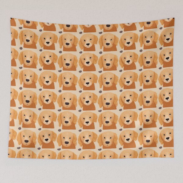 Item preview, Cute Golden Retriever Puppy Dog Pattern designed and sold by NicolasGlowArt.