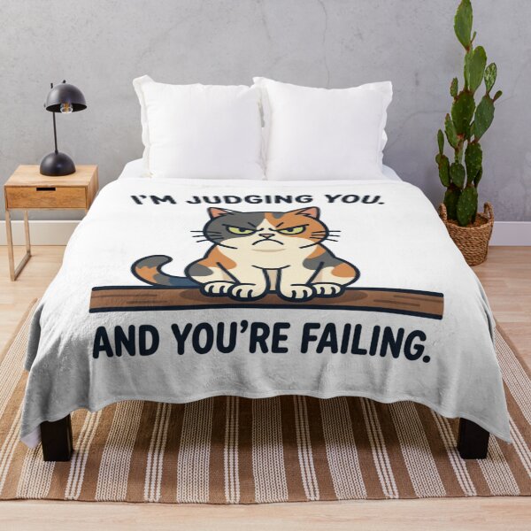 Item preview, I’m Judging You And You’re Failing - Funny Grumpy Cat Meme Design designed and sold by DeV11.