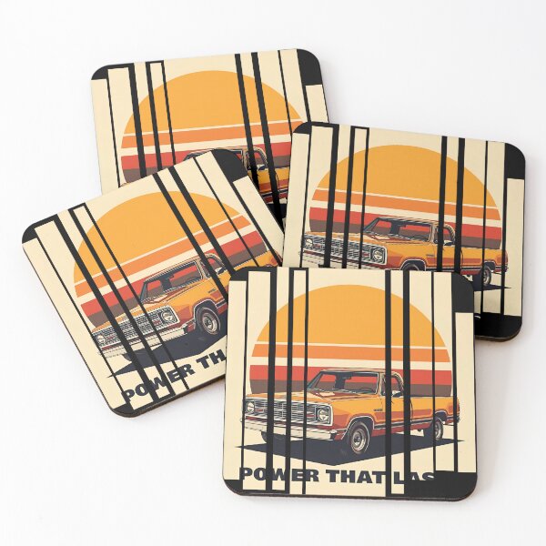 Item preview, Dodg D100 1972 pickup framed by a retro sunset nostalgic background 1 designed and sold by Neon G.