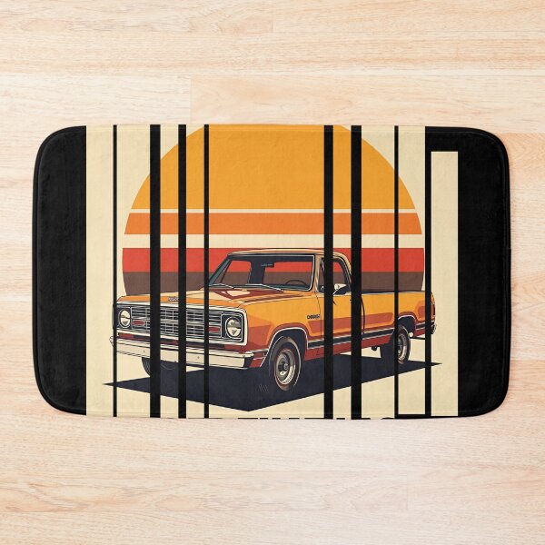 Item preview, Dodg D100 1972 pickup framed by a retro sunset nostalgic background 1 designed and sold by Neon G.