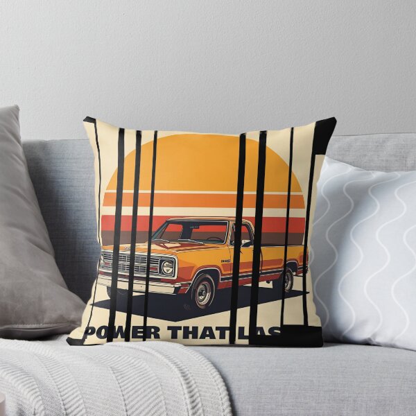 Item preview, Dodg D100 1972 pickup framed by a retro sunset nostalgic background 1 designed and sold by Neon G.