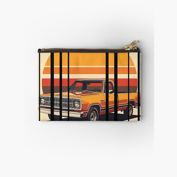 Item preview, Dodg D100 1972 pickup framed by a retro sunset nostalgic background 1 designed and sold by Neon G.