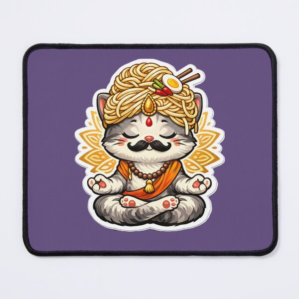 Item preview, Zen Noodle Cat Guru designed and sold by RainToday.