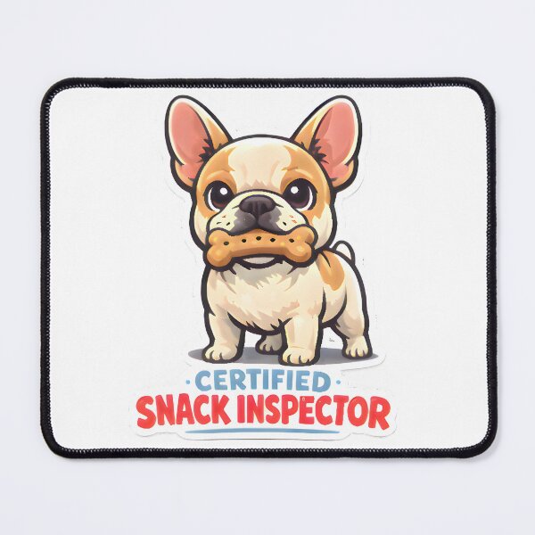 Item preview, Certified Snack Inspector – French Bulldog Vet Humor Sticker designed and sold by Bettybee00.
