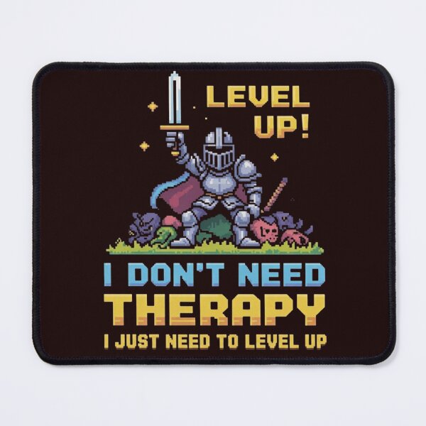 Item preview, I Don't Need Therapy I Just Need To Level Up - Gaming Retro Pixel Art T-Shirt designed and sold by MerchlyMike.