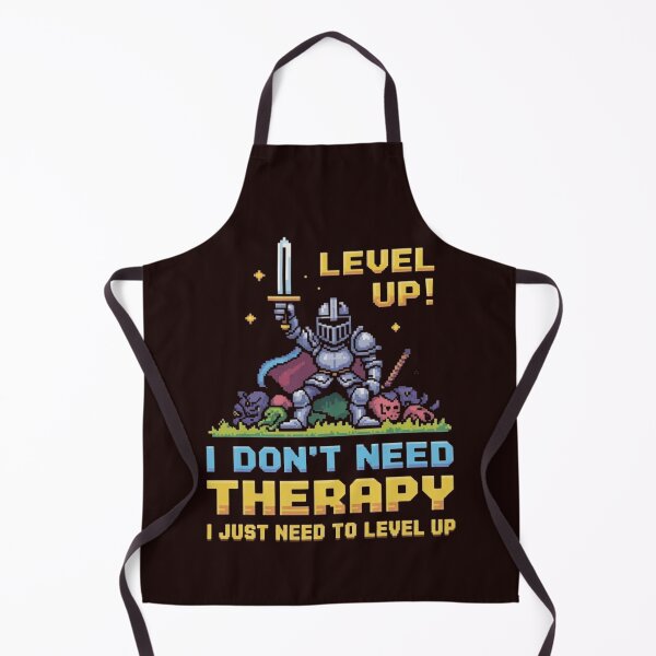 Item preview, I Don't Need Therapy I Just Need To Level Up - Gaming Retro Pixel Art T-Shirt designed and sold by MerchlyMike.