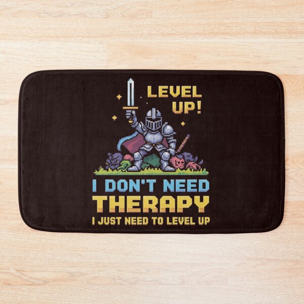 Item preview, I Don't Need Therapy I Just Need To Level Up - Gaming Retro Pixel Art T-Shirt designed and sold by MerchlyMike.