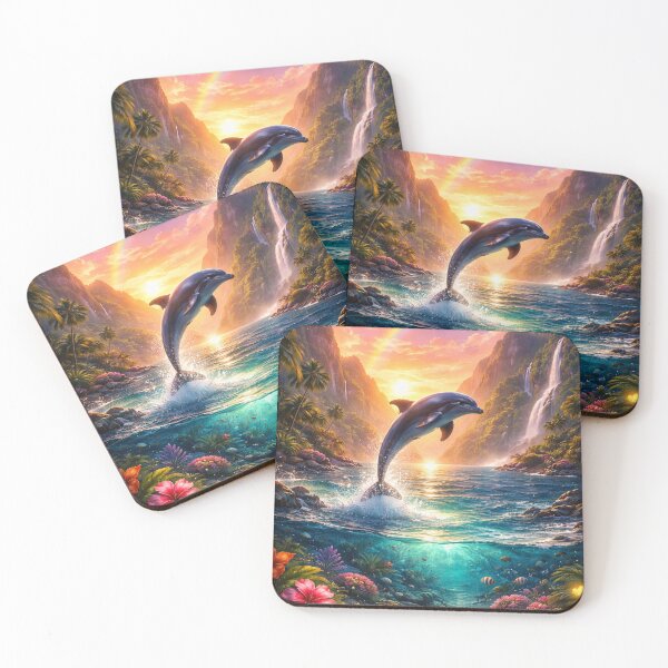 Item preview, Dolphin in Tropical Paradise designed and sold by JonelleTshirts.