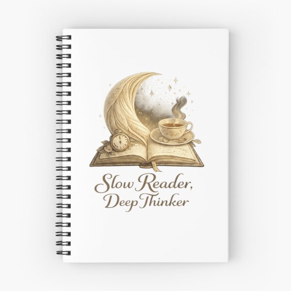 Item preview, Slow Reader, Deep Thinker – Vintage Book Badge – Gift For Book Lover designed and sold by Line-Mood1⭐️⭐️⭐️⭐️⭐️.