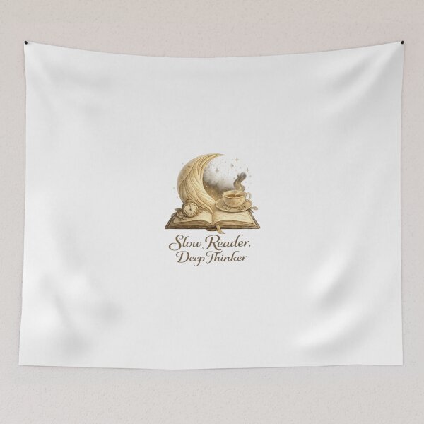 Item preview, Slow Reader, Deep Thinker – Vintage Book Badge – Gift For Book Lover designed and sold by Final Chance Designs⭐️⭐️⭐️⭐️⭐️.