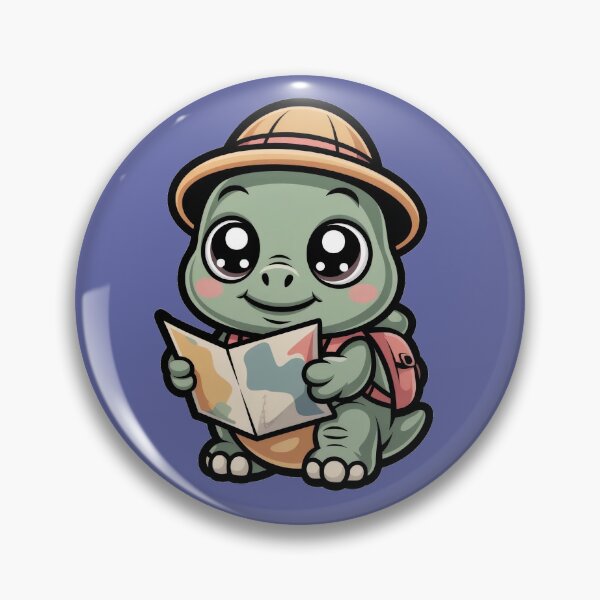 Item preview, Cute Turtle Explorer Cartoon | Kawaii Travel Animal with Map Design designed and sold by IndianShopper.