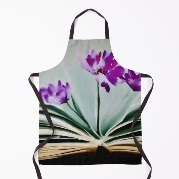 Item preview, Blooming Stories: Surreal Open Book with Purple Flowers designed and sold by Serene Strokes Art.