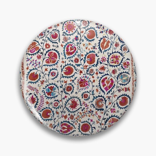 Item preview, Suzani Uzbekistan Embroidery Print designed and sold by Vicky Brago-Mitchell®.