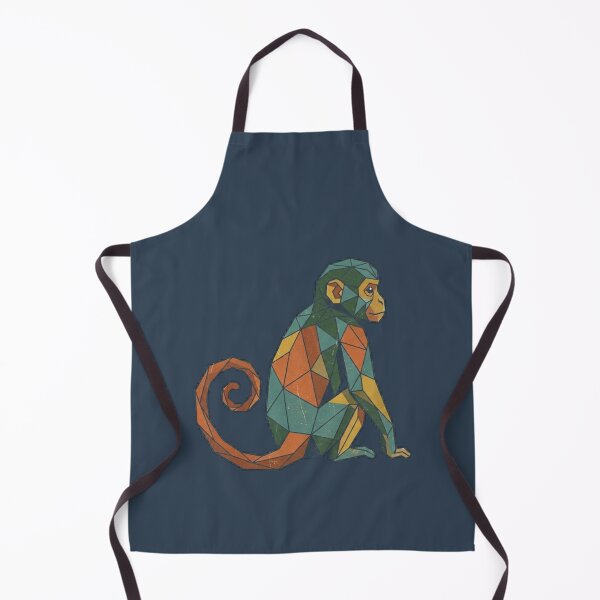 Item preview, Vintage Geometric Monkey – Retro Style Monkey Painting for Interior Decoration designed and sold by bsbd-action.