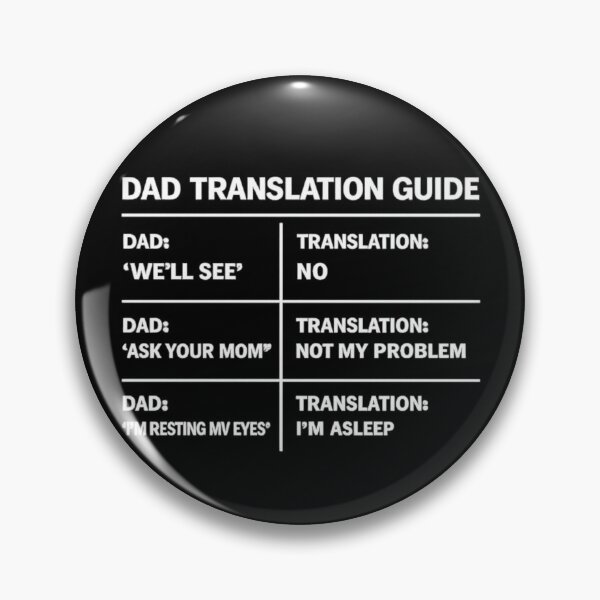 Item preview, Funny Dad Translation Guide Shirt White Text Dad Joke Shirt Fatherhood Humor Shirt Tired Dad Gift Father’s Day Tee designed and sold by TKOprintdesigns.