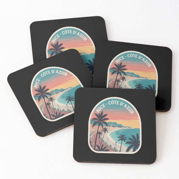 Item preview, Nice Côte d’Azur Retro Travel Sticker designed and sold by stickercuffs.