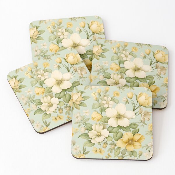 Item preview, Vintage Creamy Floral Watercolor Seamless Pattern designed and sold by SaturnStudioart.