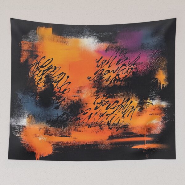 Item preview, The Midnight Script Abstract designed and sold by Overthinker9.