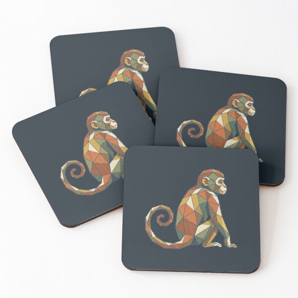 Item preview, Geometric Chimpanzee Profile – Vintage Ape Art Print for Offices and Studios designed and sold by bsbd-action.
