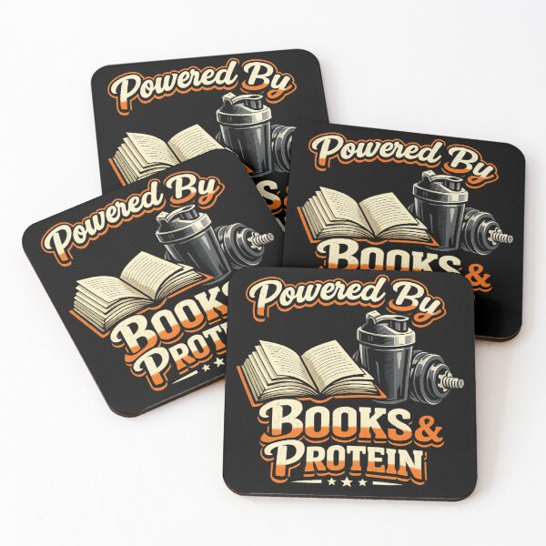 Item preview, Powered By Books And Protein Funny Gym Reader Design Book Lover Fitness Nerd designed and sold by Ladys-Gents.