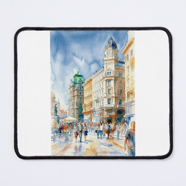 Item preview, Vienna Old Town Watercolor designed and sold by caracatita75.
