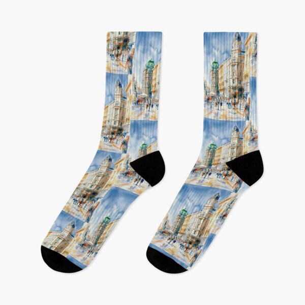Item preview, Vienna Old Town Watercolor designed and sold by caracatita75.