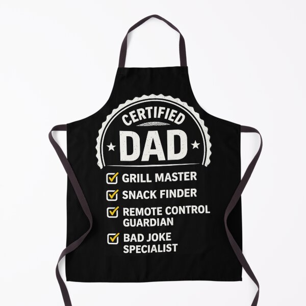 Item preview, Certified Dad Shirt Funny Father Gift Grill Master Snack Finder Remote Control Guardian Bad Joke Specialist T-Shirt designed and sold by TKOprintdesigns.