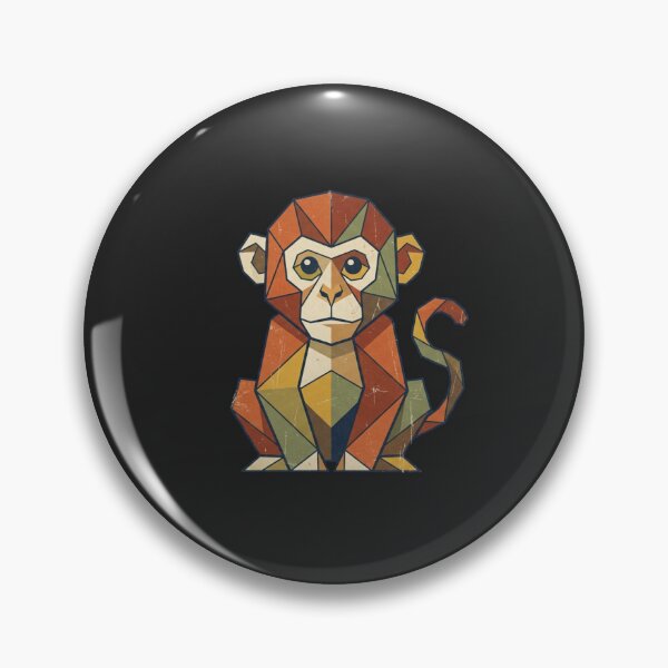 Item preview, Vintage Symmetrical Monkey Portrait – Monkey Head T-Shirt for Retro Urban Style designed and sold by bsbd-action.