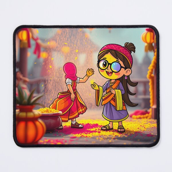 Item preview, Holi Two Kids Fun Sticker designed and sold by Teewave-Ashish.