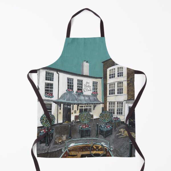 Item preview, The Holly Bush, Hampstead, a vintage car, two cats, a dog and a robin.. designed and sold by Aylmer Art, Aylmer Parade, N2 0PE.
